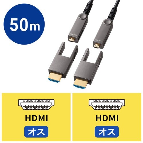 4K60Hz対応光ファイバHDMIケーブル