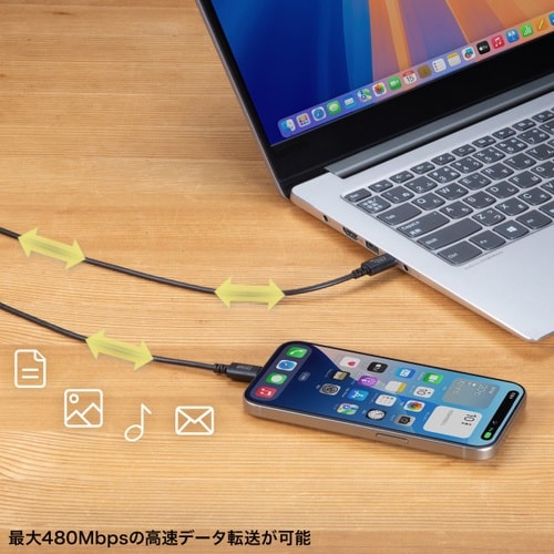 USB 2.0 Type−Cケーブル(PD60W)