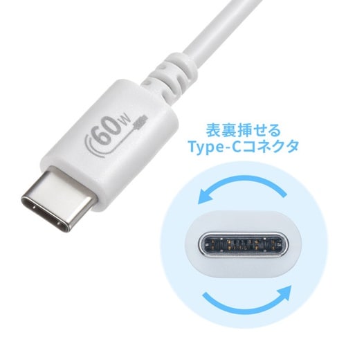 USB 2.0 Type−Cケーブル(PD60W)