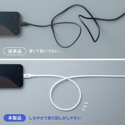 USB2.0 Type−C シリコンケーブル