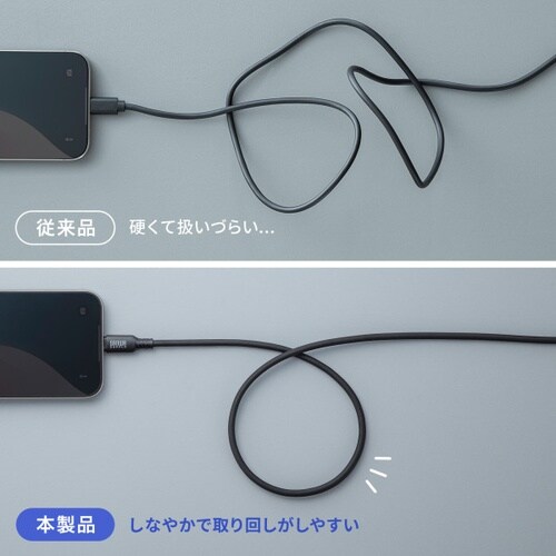 USB2.0 Type−C シリコンケーブル