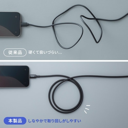 USB2.0 Type−C シリコンケーブル