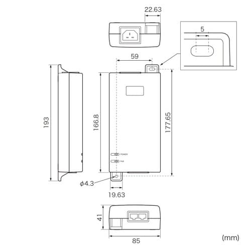 PoEインジェクター(電源内蔵・IEEE802.3