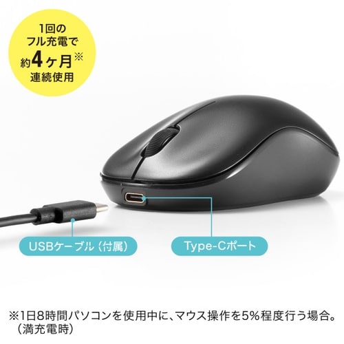 BluetoothブルーLEDマウス(充電式)