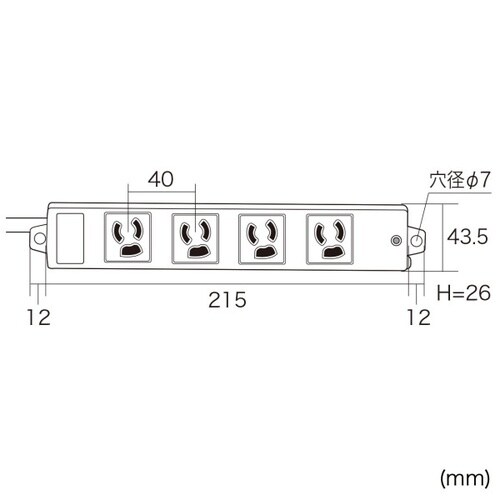 工事物件タップ緑(3P・4個口・3m)