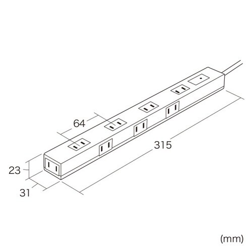 スリム雷ガードタップ(3m)