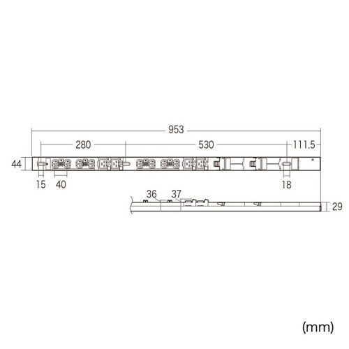 19インチサーバーラック用コンセント 200V