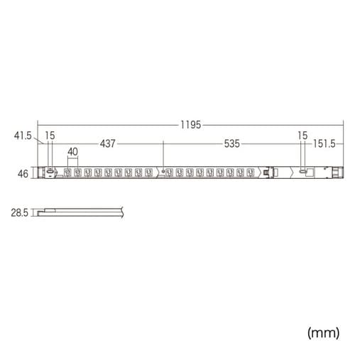 19インチサーバーラック用コンセント(15A)