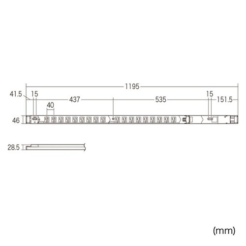 19インチサーバーラック用コンセント(20A)