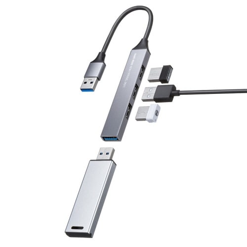 USB 5Gbps 4ポート コンボ超スリムハブ
