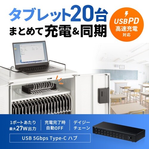 USB 5Gbps Type−C 20ポートハブ