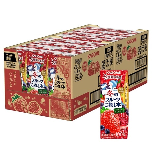 冬のフルーツこれ一本いちご&ざくろ200ml×24