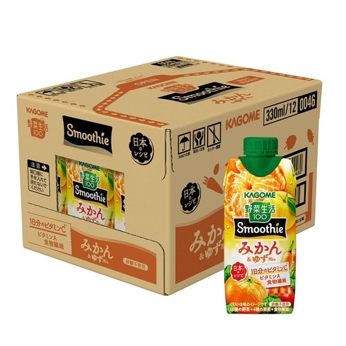 スムージーみかん&ゆずミックス330ml×12