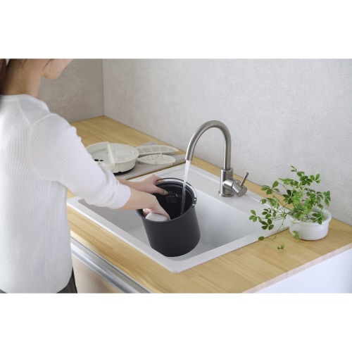 丸洗いスチーム式加湿器400ml MHU40A W