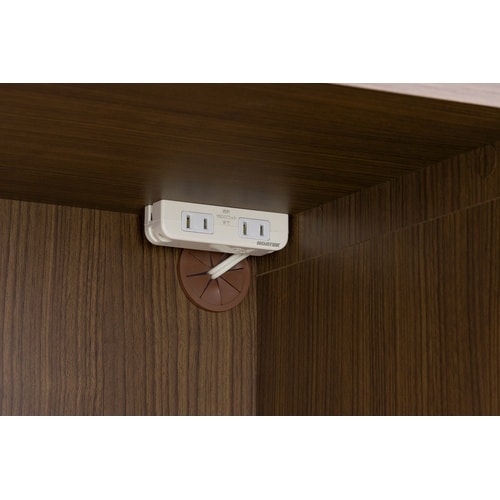 ベアルモ キッチンレンジ収納食器棚 ダークブラウン