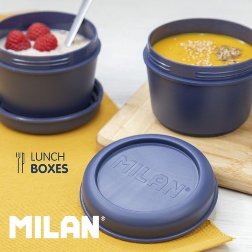 ランチボックス 1918 丸型 ネイビーブルー