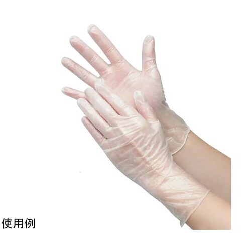 プラスチック手袋 パウダー付き Sサイズ