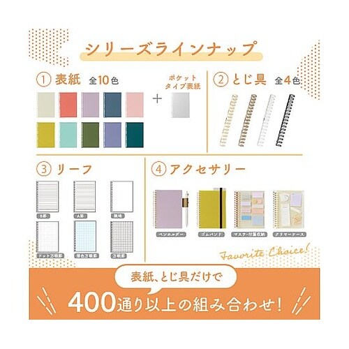 カスタマイズ オープンリングノート ペン