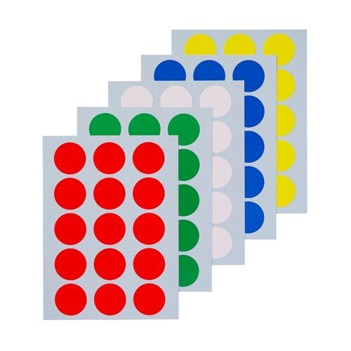 マイタックカラーラベル 5色(赤、黄、緑