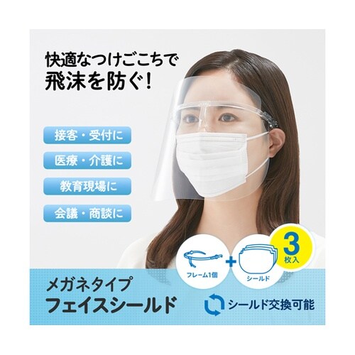 メガネタイプフェイスシールド FG−03