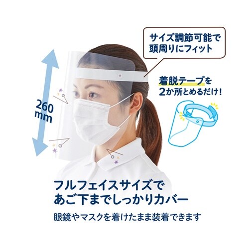 フェイスシールド FG−013−2P W