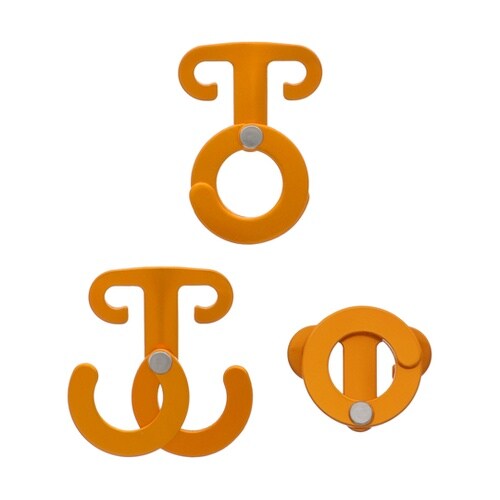 アルミロープフック オレンジ 1パック(