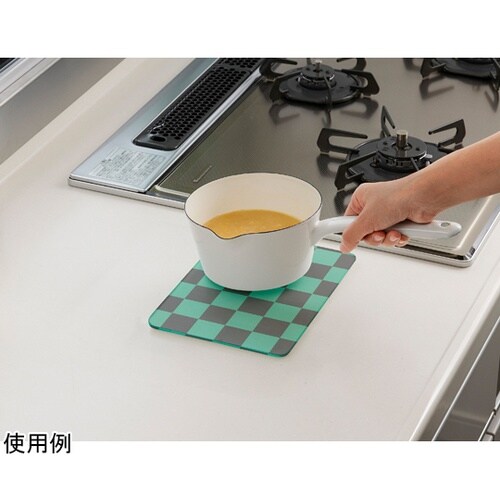 キッチントッププレート 鍋敷き 耐熱ガラ