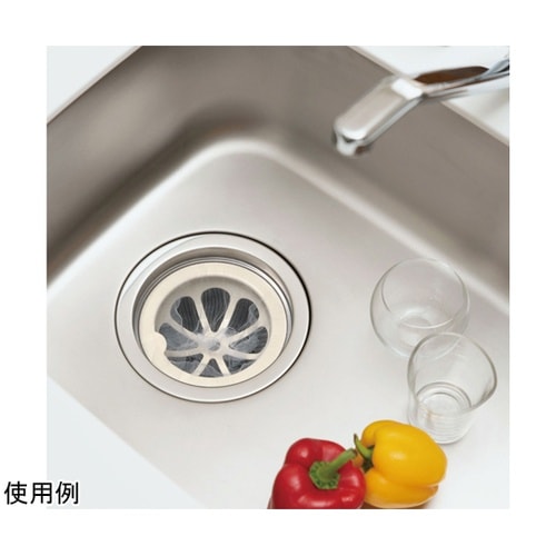 ゴミ受け 排水口ネットホルダー アイボリ