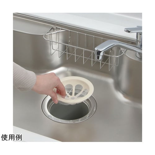ゴミ受け 排水口ネットホルダー アイボリ