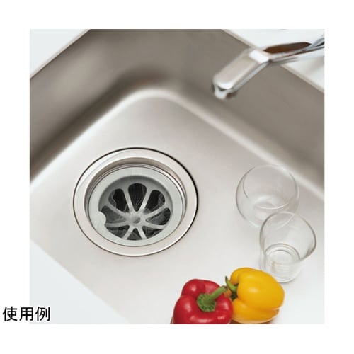 ゴミ受け 排水口ネットホルダー グレー