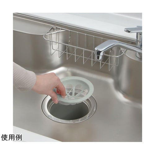 ゴミ受け 排水口ネットホルダー グレー