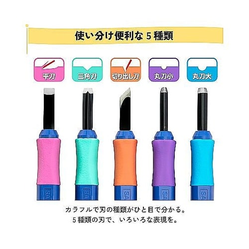 サクラグリップはんが彫刻刀A 1セット(
