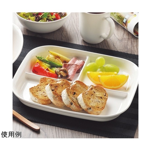 あつかいやすい仕切付スクエアプレート(ホ