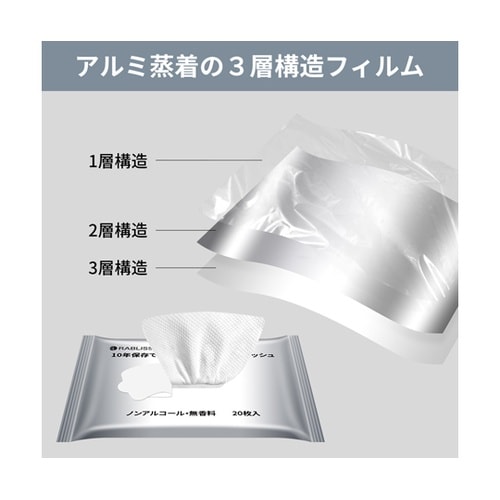 10年保存できる 防災用ウェットティッシ