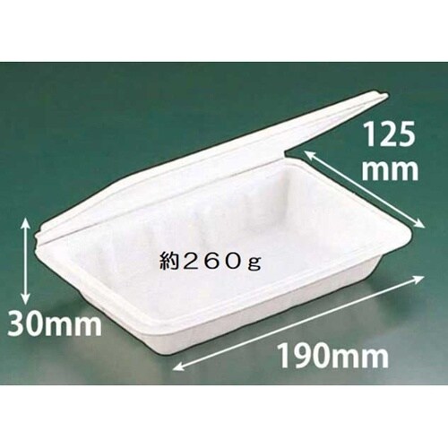 折り蓋 中 白 弁当容器 1袋(50個入