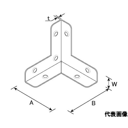 三方面補強金物 (2枚入) ホワイト 4