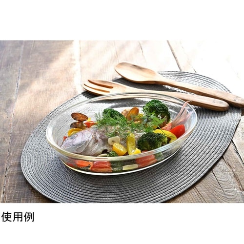 グラタン皿 25cm オーバル 耐熱ガラ