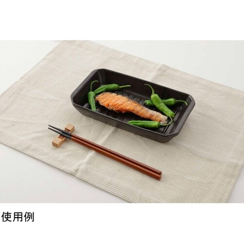 グリルプレート 19×11cm 長角 陶