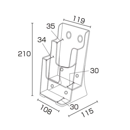 カタログケース A4三ツ折2段 T772