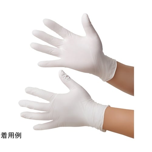 ニトリル手袋 ホワイト 薄手 粉なし S