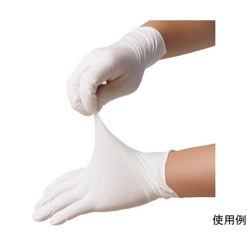 ニトリル手袋 ホワイト 薄手 粉なし S