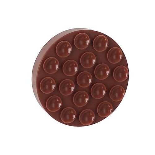 エッジ付吸盤防振ゴム バラ 茶51mm