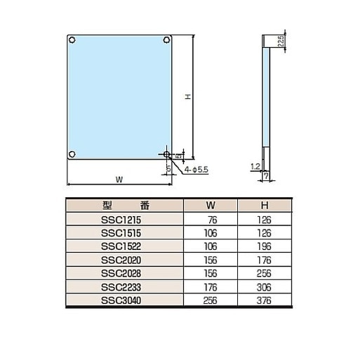 SSC型ステンレスボックス用取付ベース