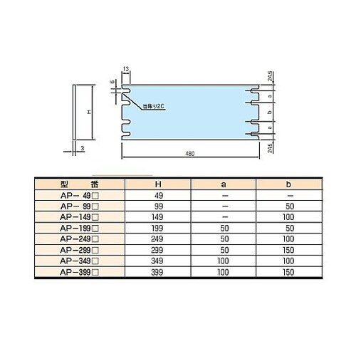 AP型アルミラックパネル AP−49S