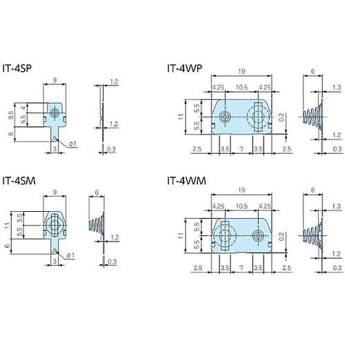 電池端子 IT型 単4:左プラス 右マイ