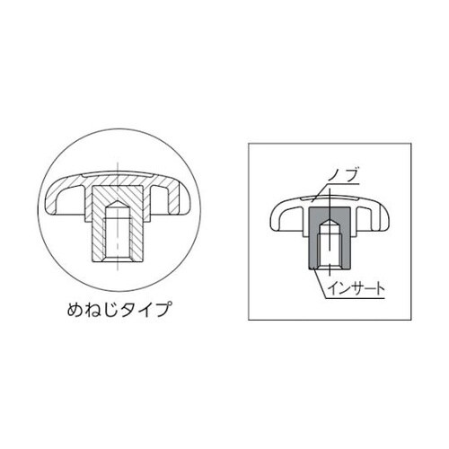EK50T エンプラノブ(メネジ)50