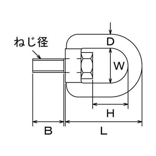 フック ステンレス スイベルボルト ミリ