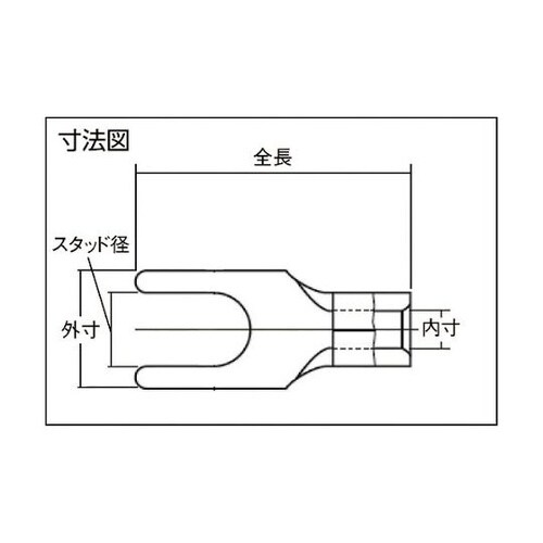 2N3A 角先開形端子 100個