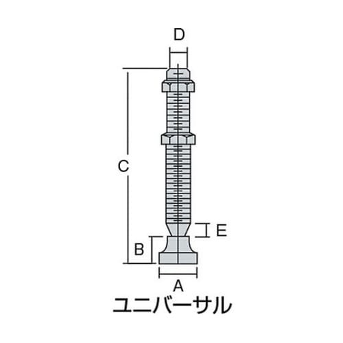 トグルクランプ用ユニバーサルボルト ボル
