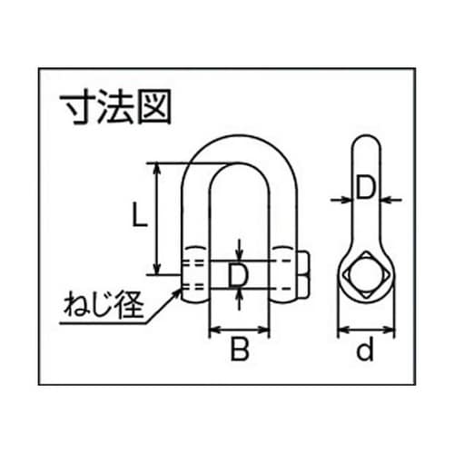 B231 角頭シャックル 呼び8mm